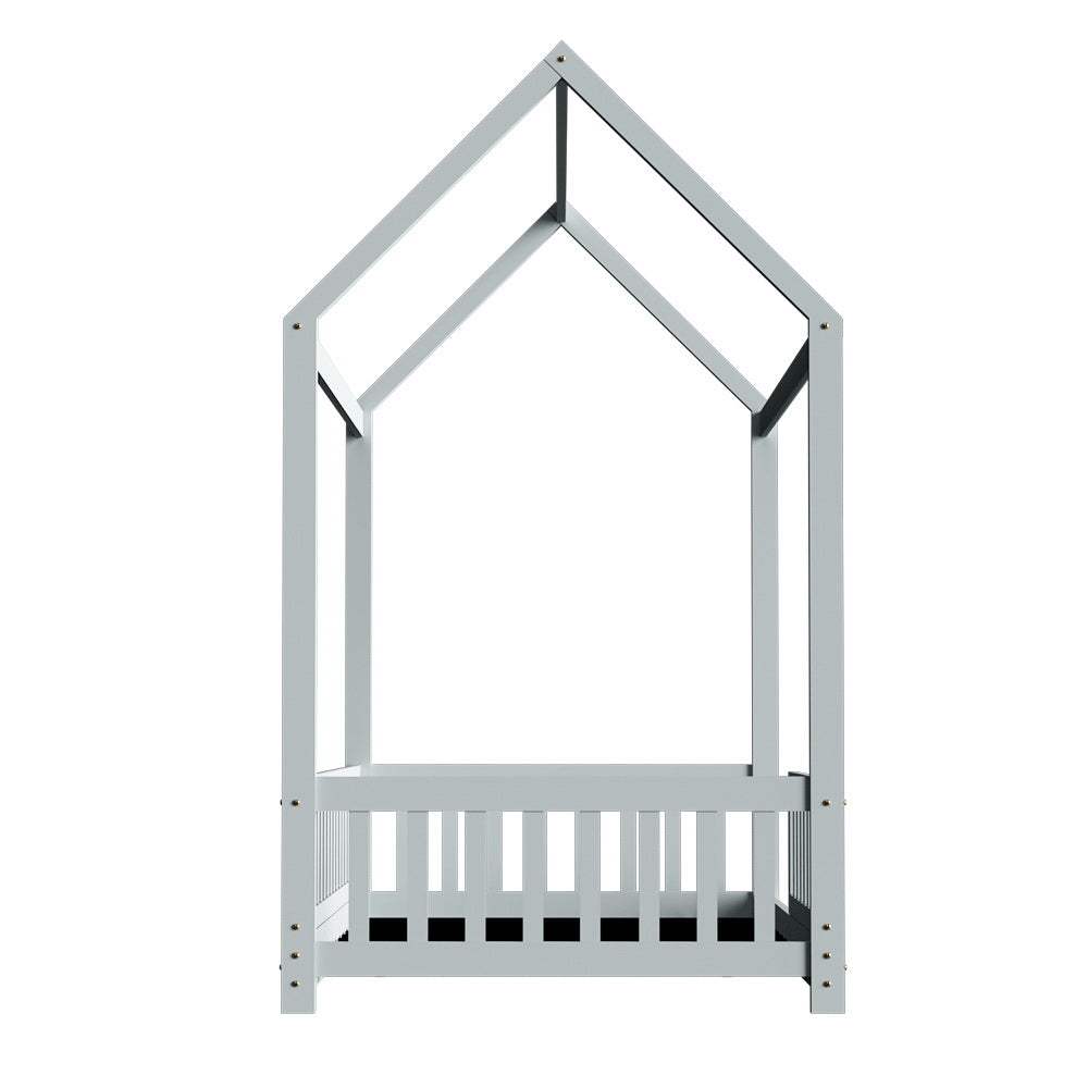 Rock House Single Bed Frame - Grey