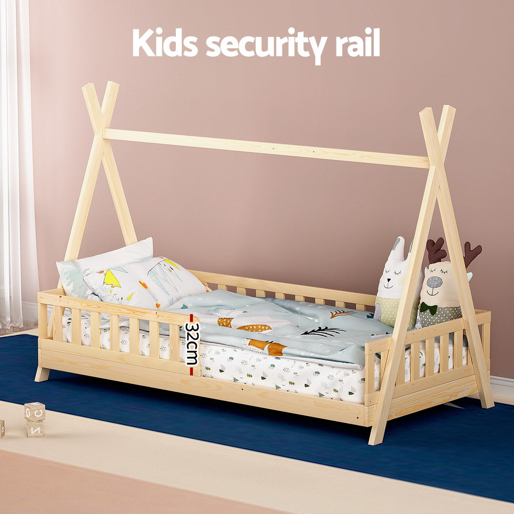 Puah House Single Bed Frame - Oak