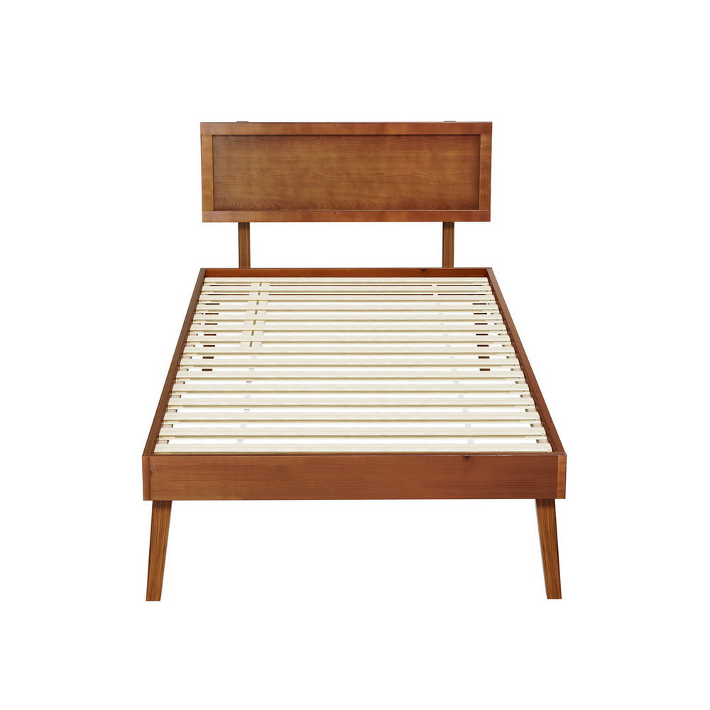 Splay Single Bed Frame - Walnut